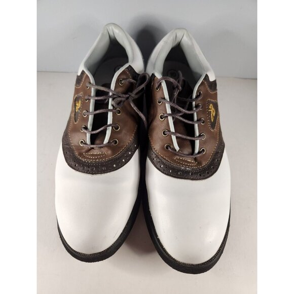 Brooks White And Brown Men Golf Shoe Size 10 Used - Picture 2 of 10